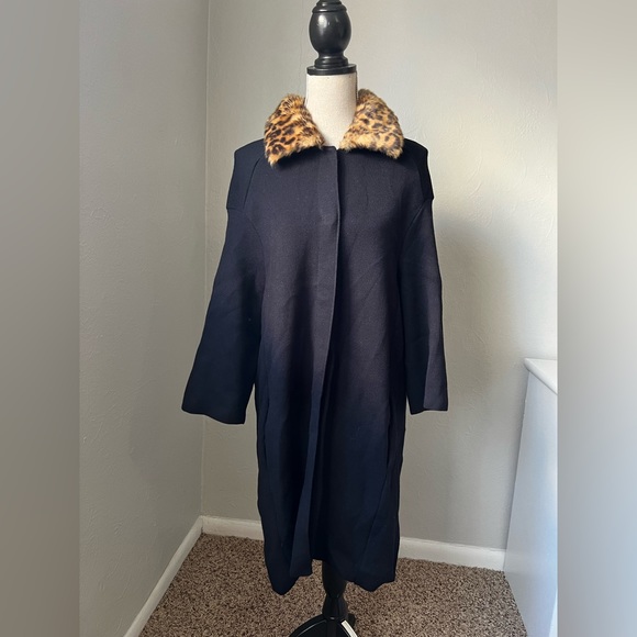NWOT Zara navy knit coat size small - Picture 11 of 11